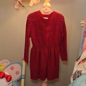 Cat & Jack Deep Red Knit Sweater